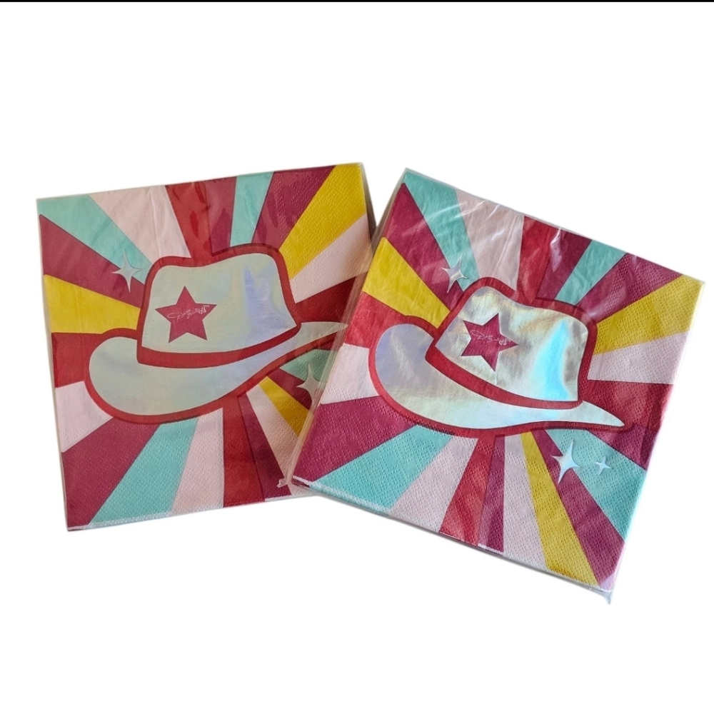 Dolly Parton Multi-Color Cowboy Hat Napkins, 32 Count